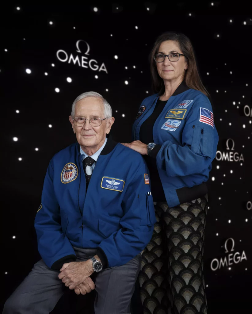 Portrait of Charlie Duke and Nicole Stott, NASA astronauts