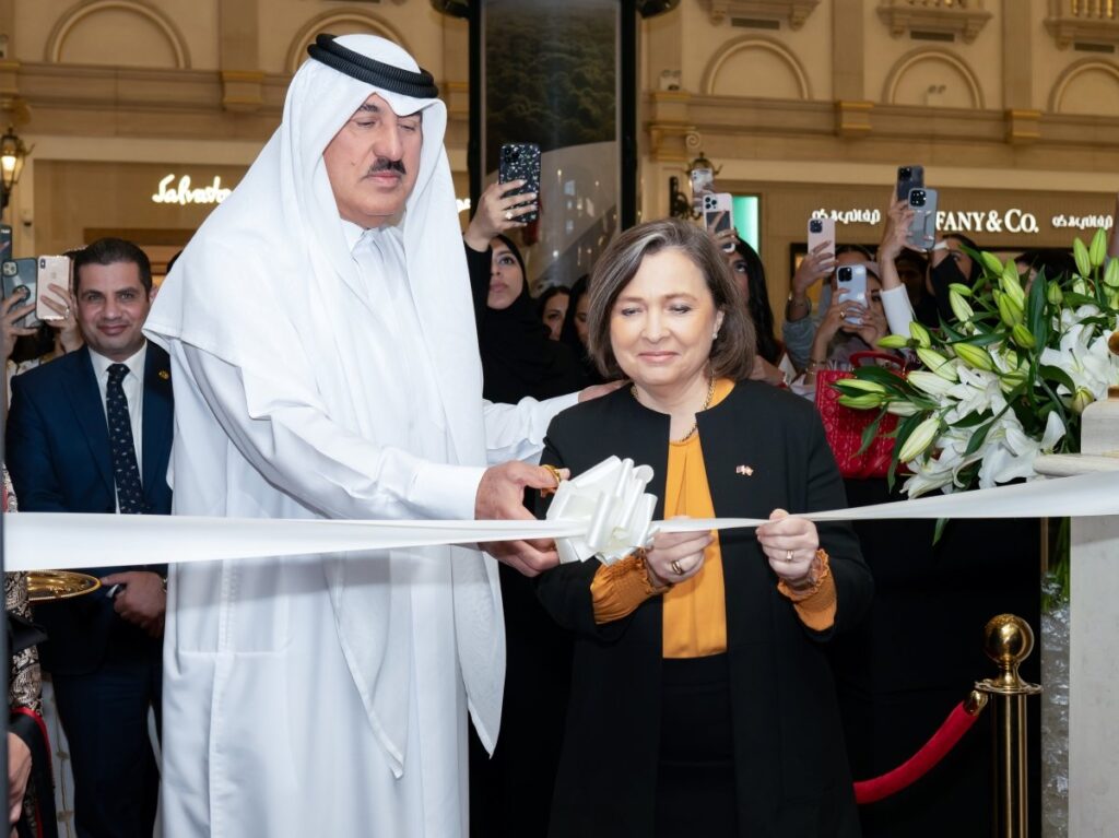 Opening of Franck Muller boutique by vice chairman of Alfardan Group, Mr. Ali Alfardan and Her Excellency Florence Tinguely Mattli, ambassador of Switzerland in Qatar