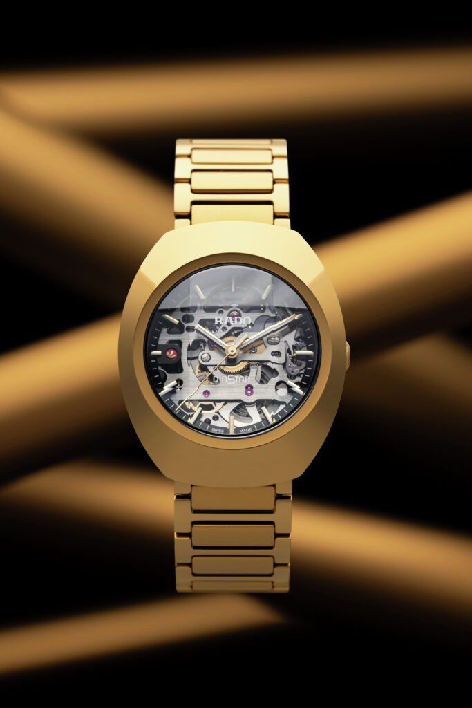 2023 new Rado Diastar Skeleton watch in gold tone