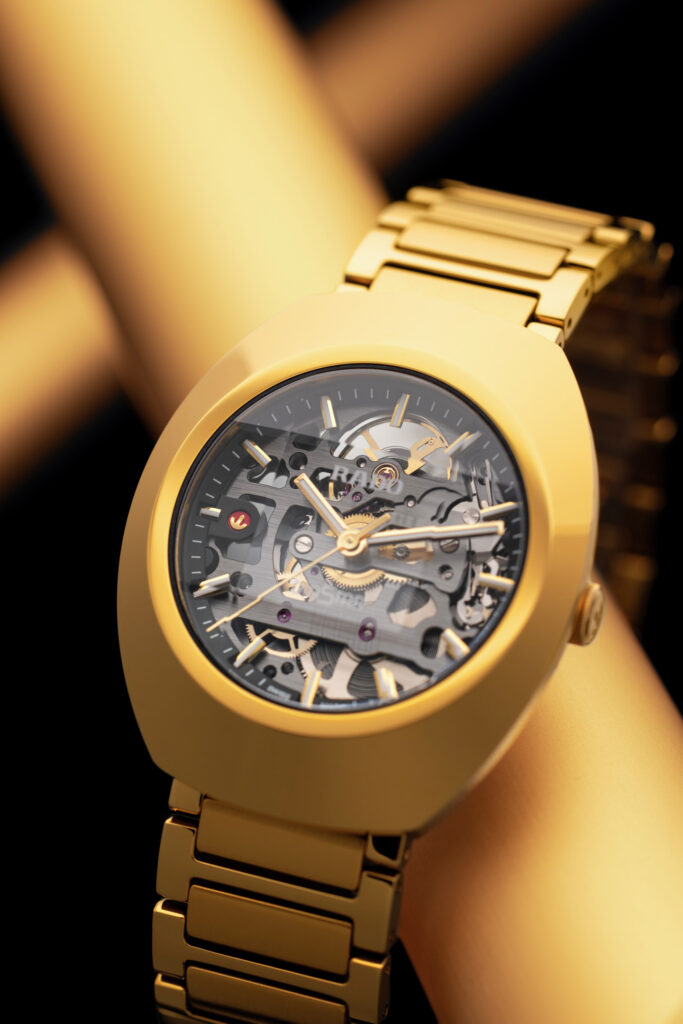 2023 new Rado Diastar Skeleton watch in gold tone