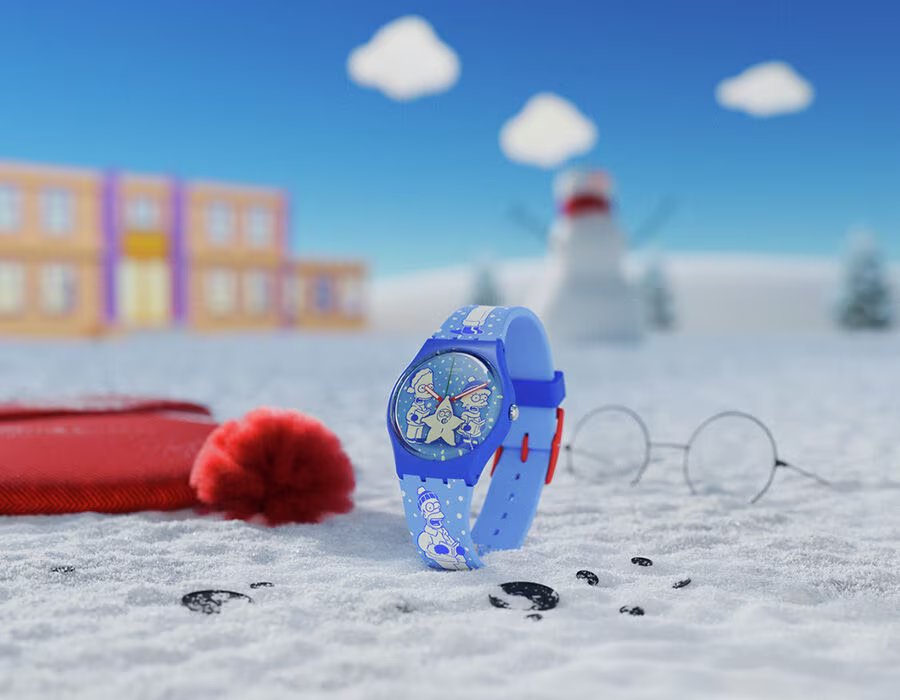 Get into the holiday spirit with The Simpsons and Swatch
