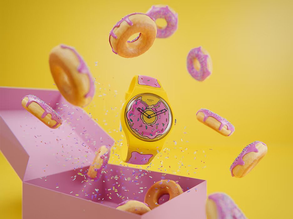 Swatch Simpsons Donut Watch – Seconds of Sweetness
