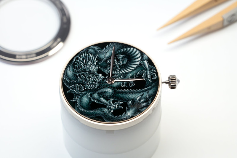 Loose dial for vacheron-constantin-les-cabinotiers-grisaille-high-jewellery-dragon wristwatch