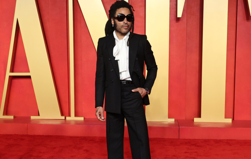Lenny Kravitz wears Jaeger-LeCoultre Reverso Tribute Chronograph at 2024 Vanity Fair Oscar Party