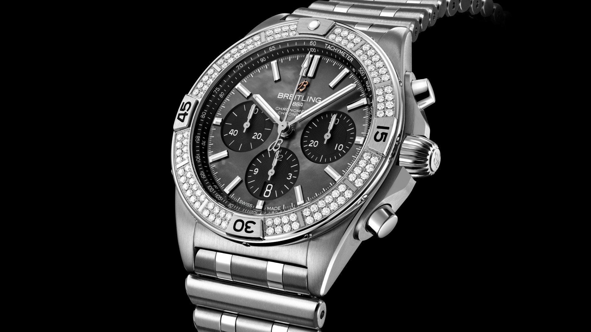 Japan Exclusive: Breitling Chronomat Limited Edition with grey MOP dial (and diamond-set bezel)