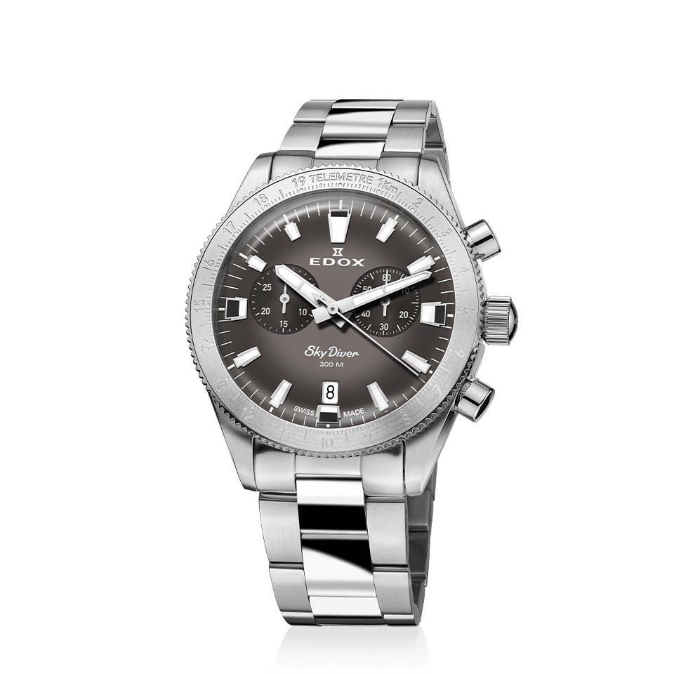 Edox Skydiver Chronograph with grey dial