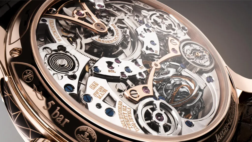 Jaeger-LeCoultre Master Hybris Artistica Calibre 184 movement featuring many intricate parts