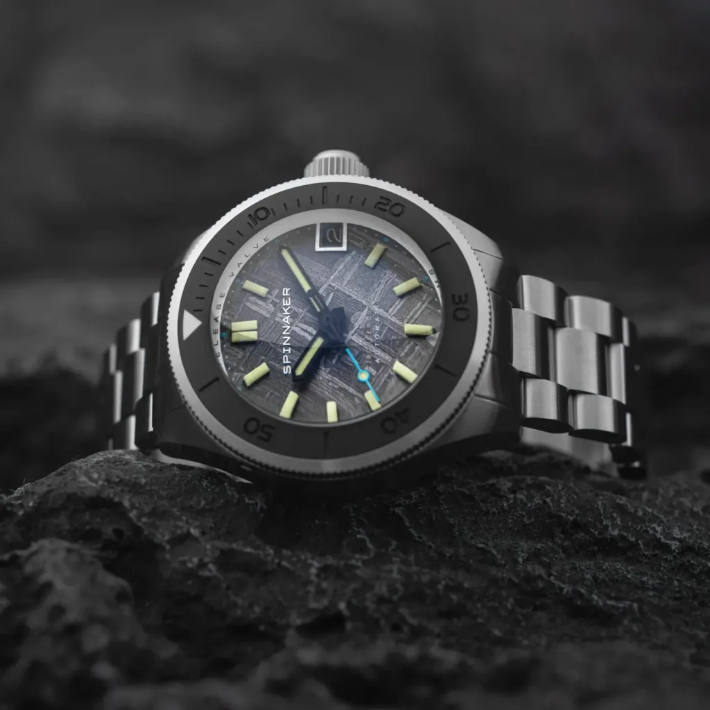 Spinnaker Piccard Automatic Meteorite Limited Edition crown up