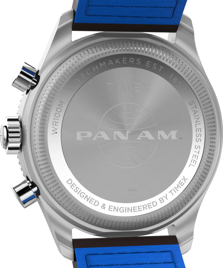 Timex Fly Back Chronograph x Pan Am (Reference TW2W97200) product image, caseback