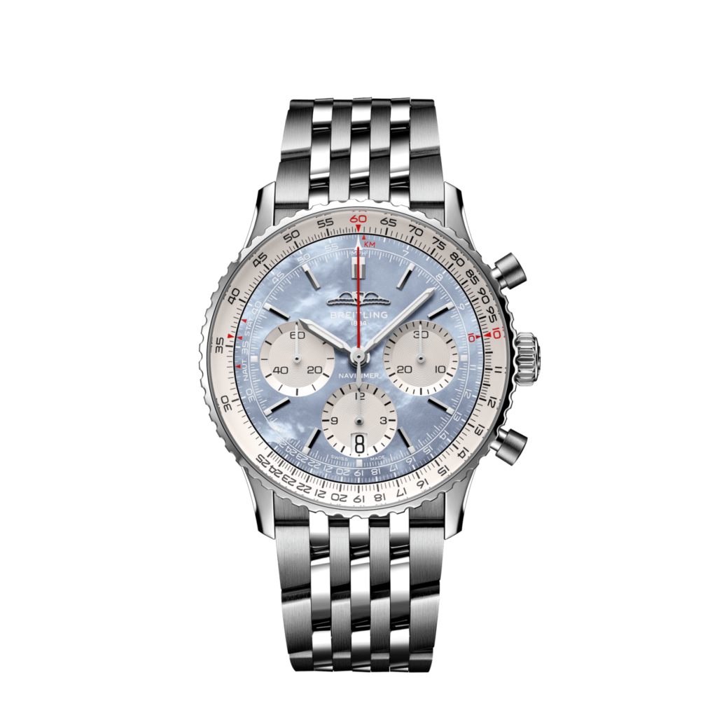 Breitling Navitimer B01 Chronograph 41 Japan exclusive with ice blue mother-of-pearl dial with bracelet, product image