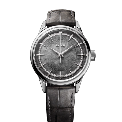 Biver Automatique watch in platinum with obsidian dial