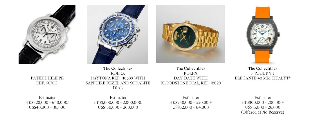 Christie’s The Collectibles: Upcoming Watches Online and Live Auctions