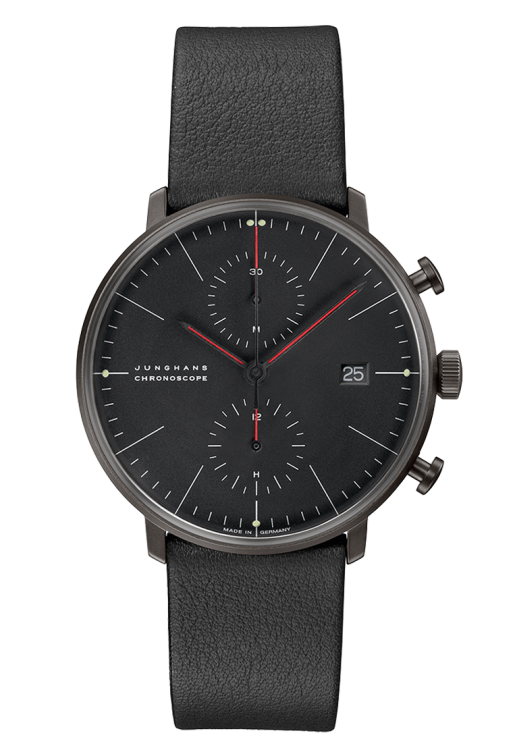 junghans max bill chronoscope bauhaus all black product image