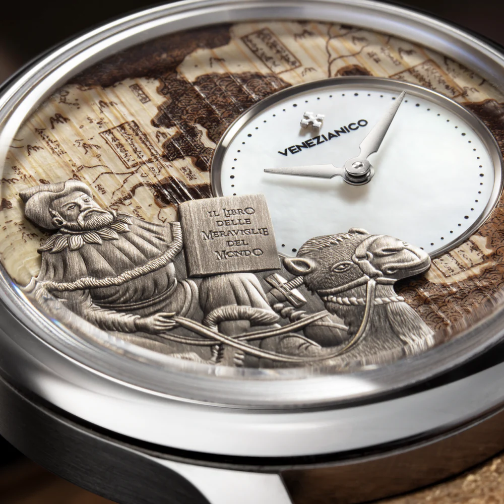 Venezianico Redentore Marco Polo 700th Anniversary Limited Edition dial close-up
