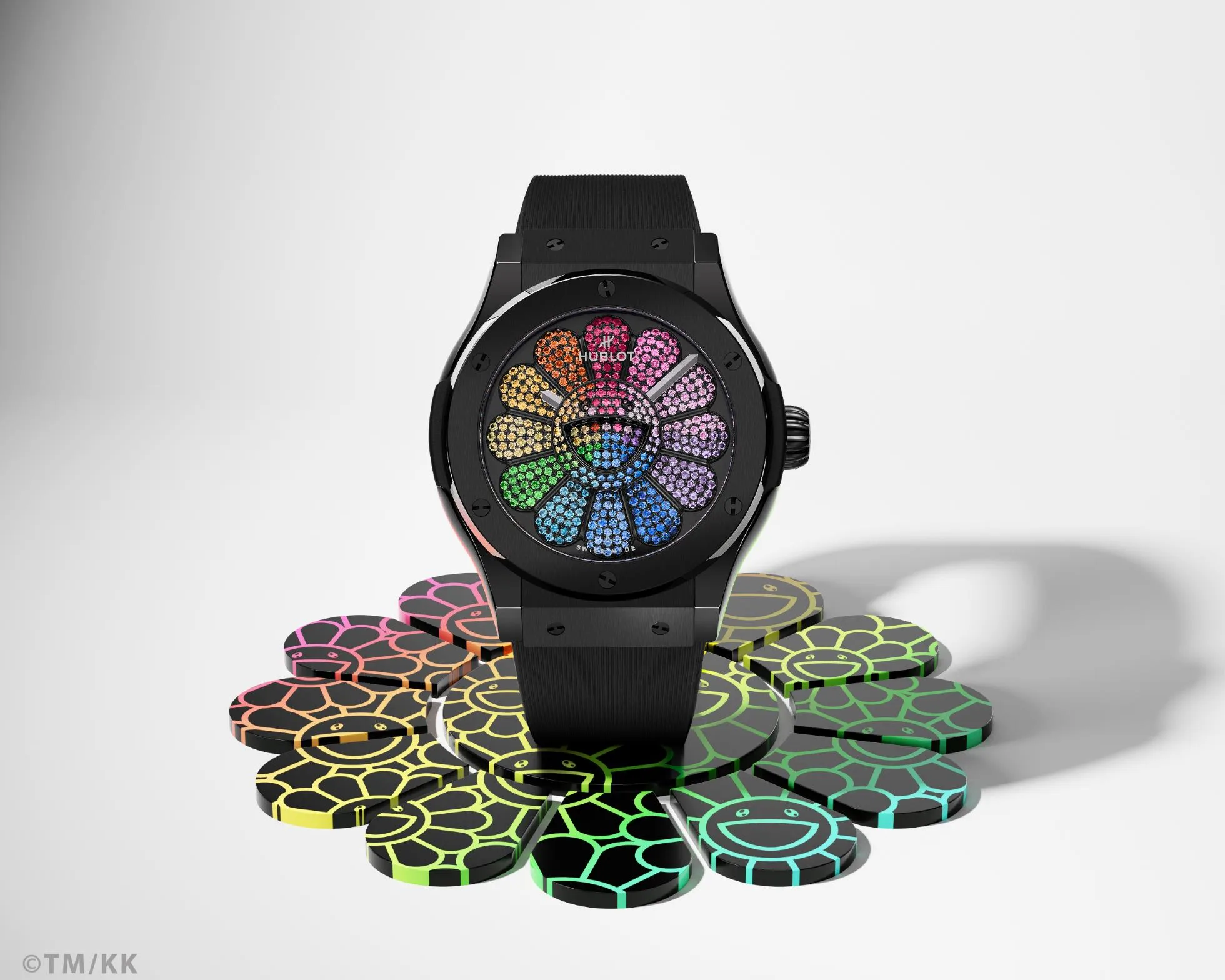 Hublot and Takashi Murakami Present Classic Fusion Black Ceramic Rainbow at Phillips TOKI Auction