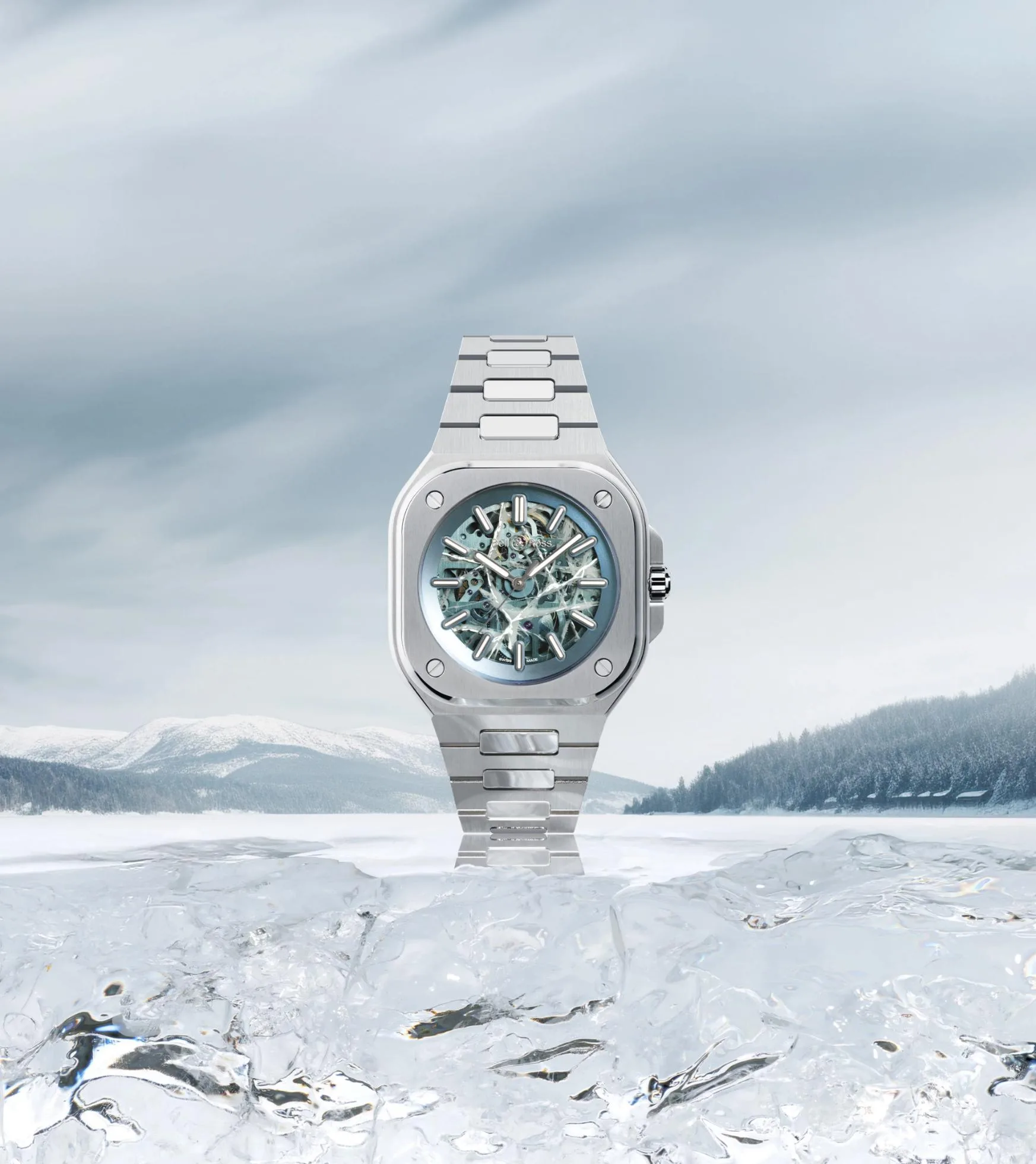 Bell & Ross BR-05 Skeleton Arctic Blue: A Frozen Symphony in Watchmaking